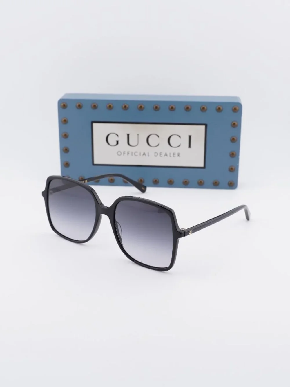 Gucci GG0544S 001 Square Sunglasses - Black/Grey Gradient